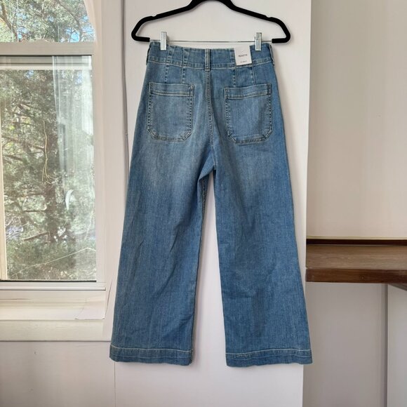 Anthropologie The Colette Crop Wide-Leg Jeans Palms Wash 29 - Picture 11 of 12